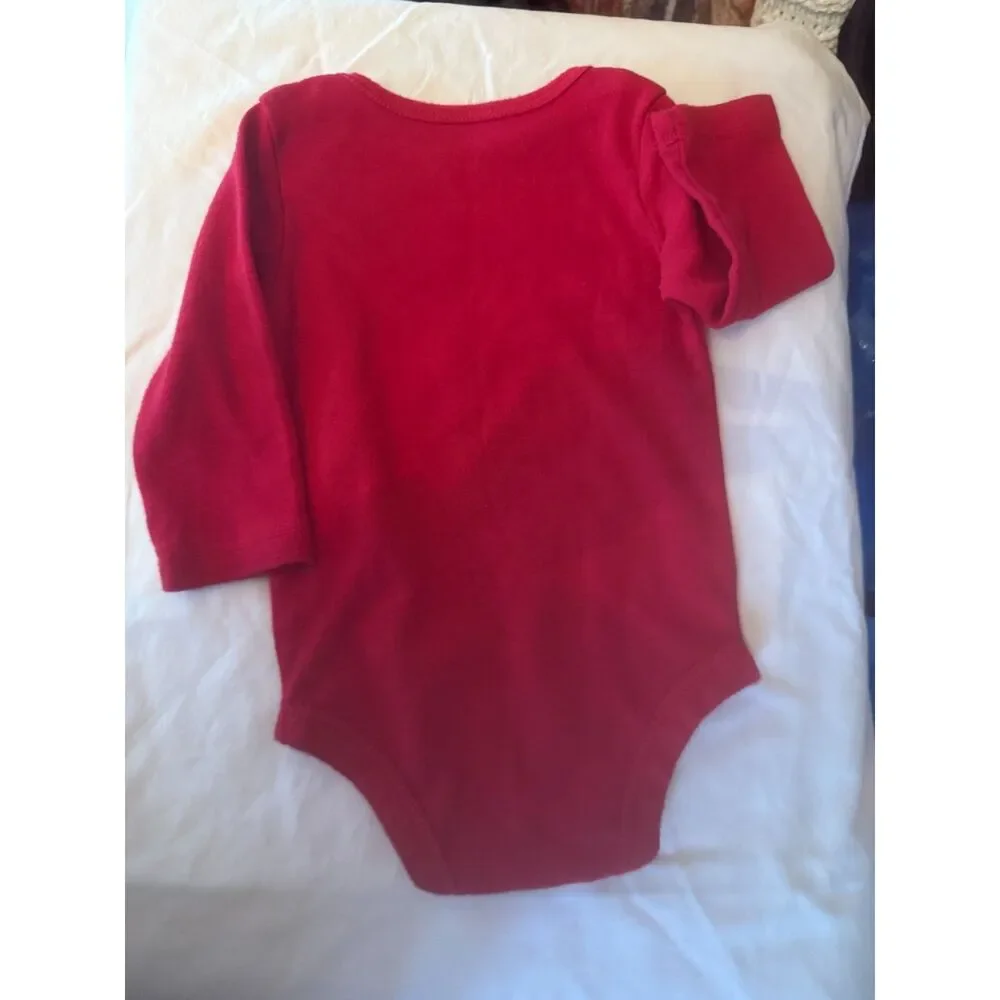 Infant Girls Size 6-9 months Christmas Onesies EUC